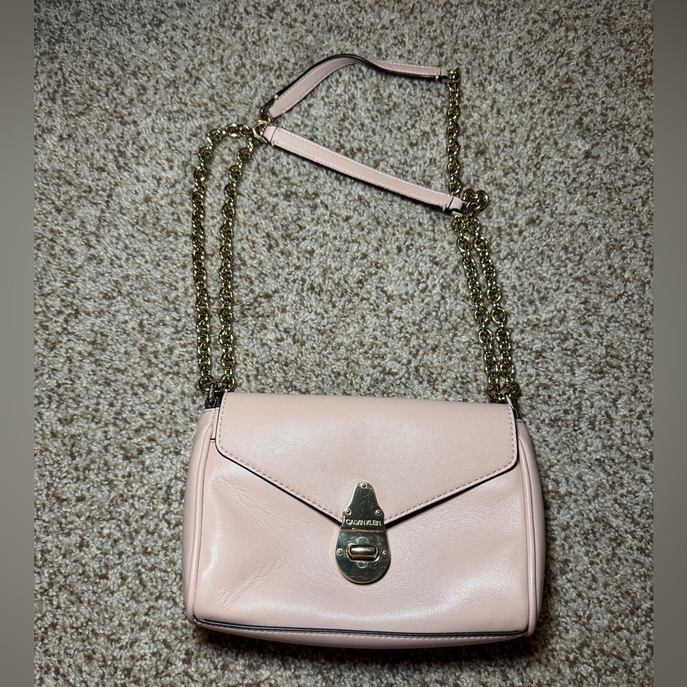 Calvin Klein Pink Leather Crossbody Bag